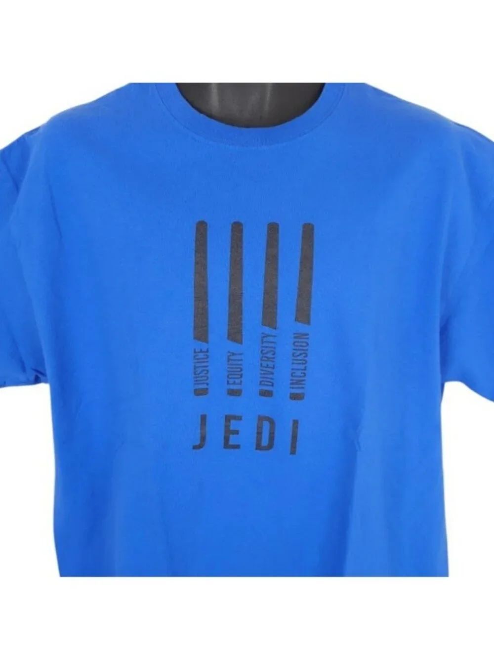Star Wars T Shirt Mens Size XL Blue Jedi Justice Equity Diversity Inclusion